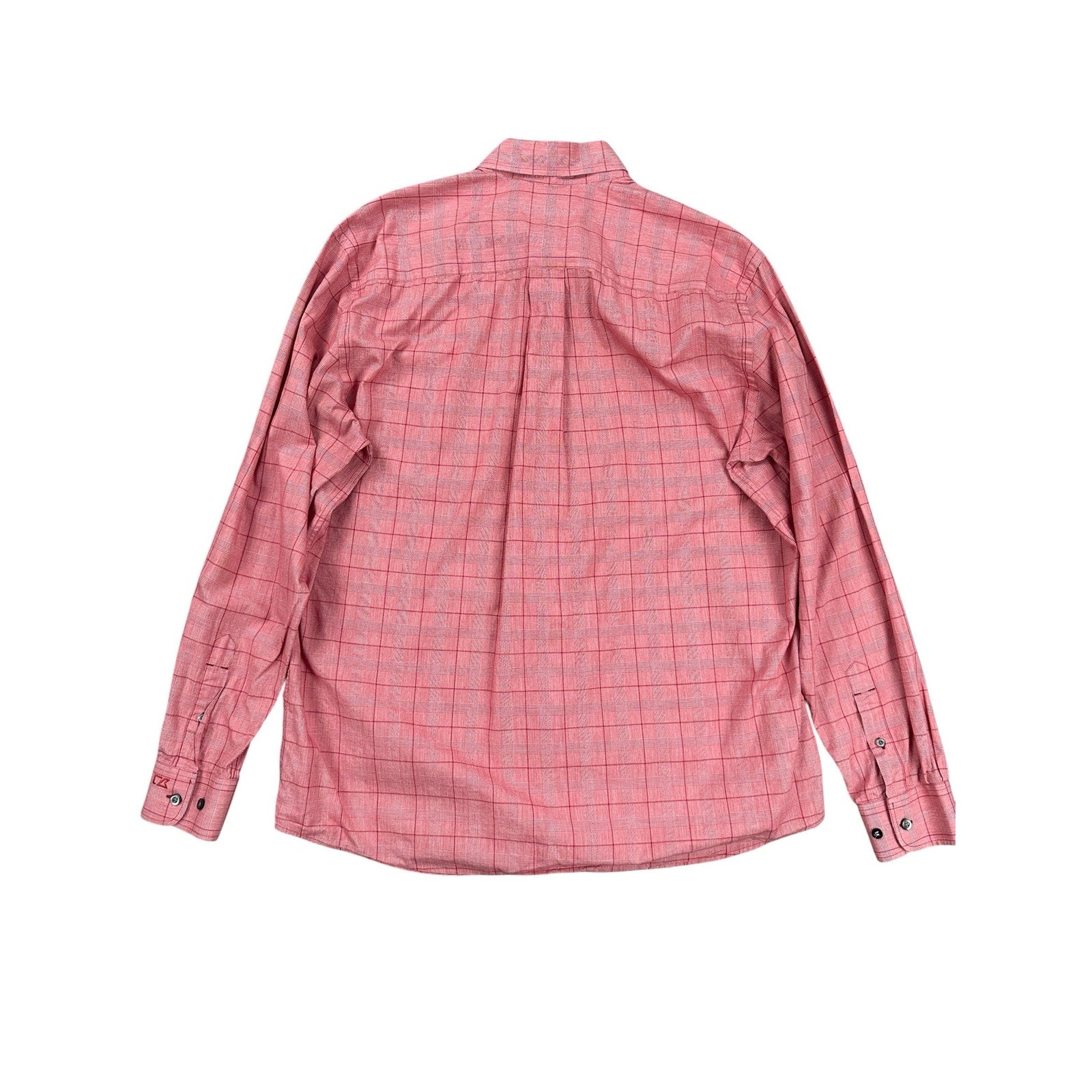 Oklahoma Sooners Cutter & Buck Red Plaid Long Sleeve Button Down - Large