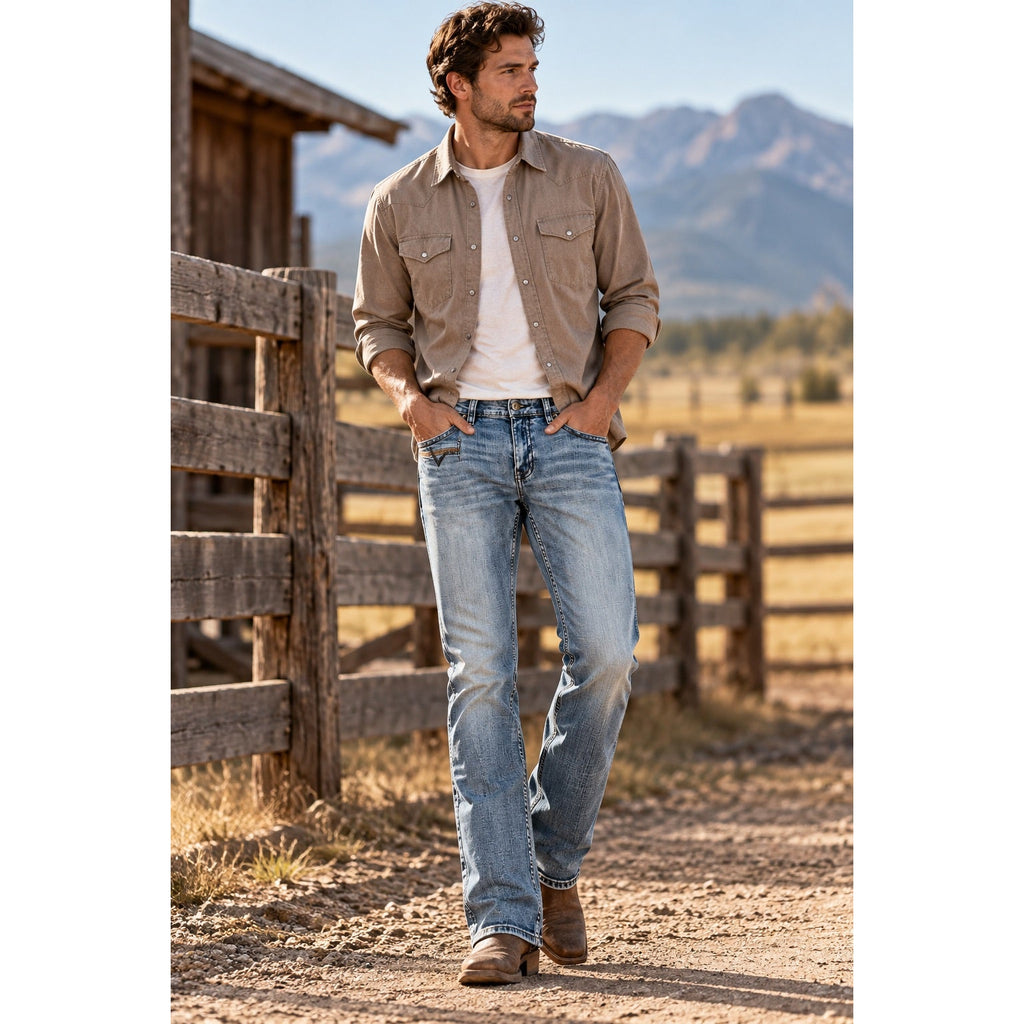 Cody James Wyatt Holt Wash Slim Bootcut Stretch Jeans — Size 34x34 // Preowned