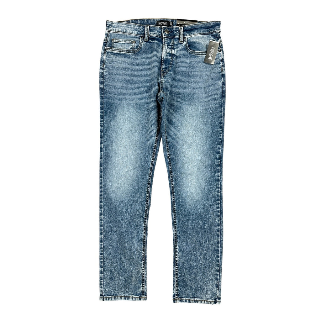 Buffalo David Bitton Slim Ash Stretch Jeans in Marbled and Sanded — Size 34x32