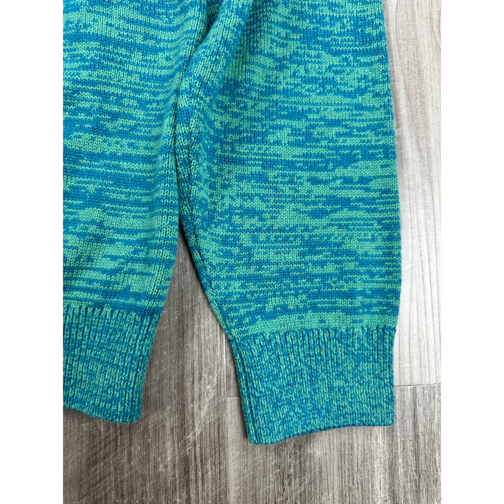 Scotch & Soda Uneven Marl Long Sleeve Sweater Polo in Ink Blue — Size XL