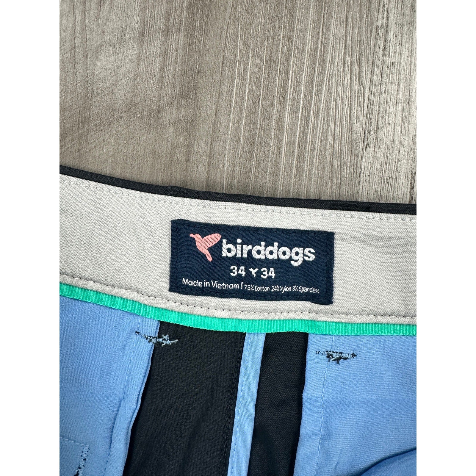 Birddogs Stretch Performance Khakis in Black / Dark Charcoal — Size 34x34 // Preowned