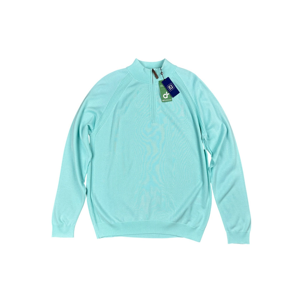 FootJoy Half-Zip Golf Sweater in Mint — Size XL