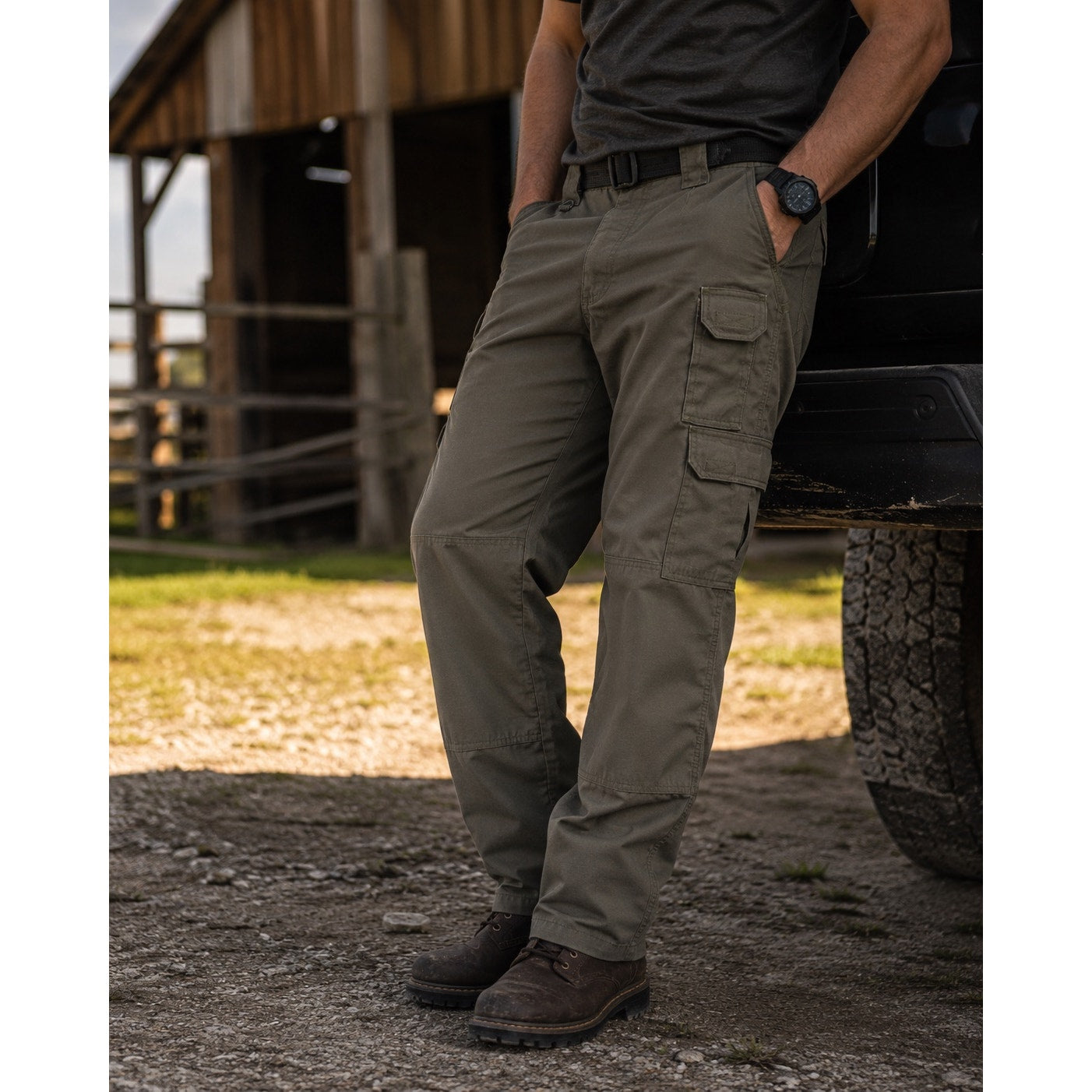5.11 Tactical Regular Fit Taclite Pro Ripstop Cargo Pants in Olive Brown — Size 32x32 // Preowned