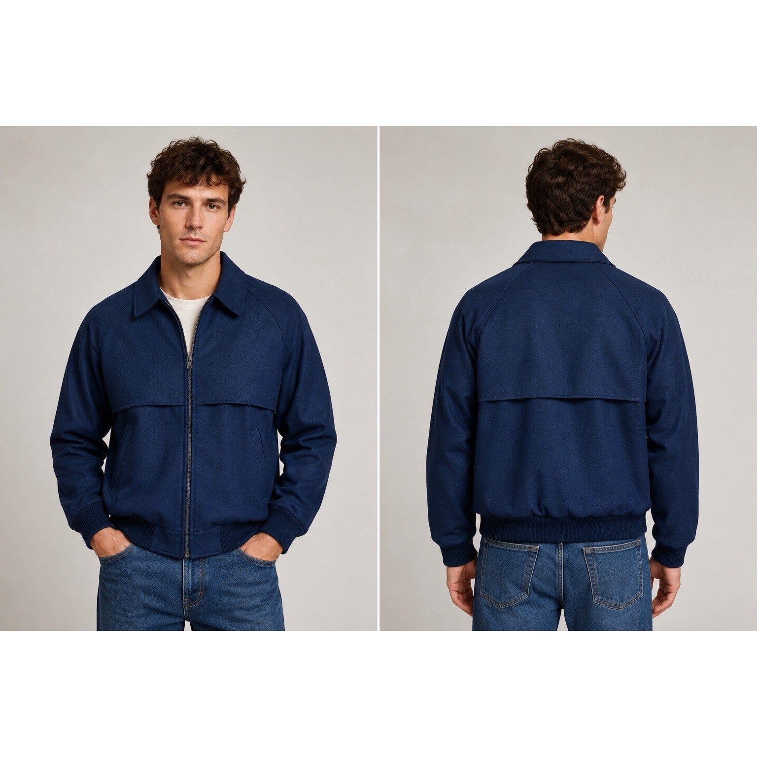 Pendleton Made in USA Virgin Wool Vintage Jacket in Navy — Size XL // Preowned