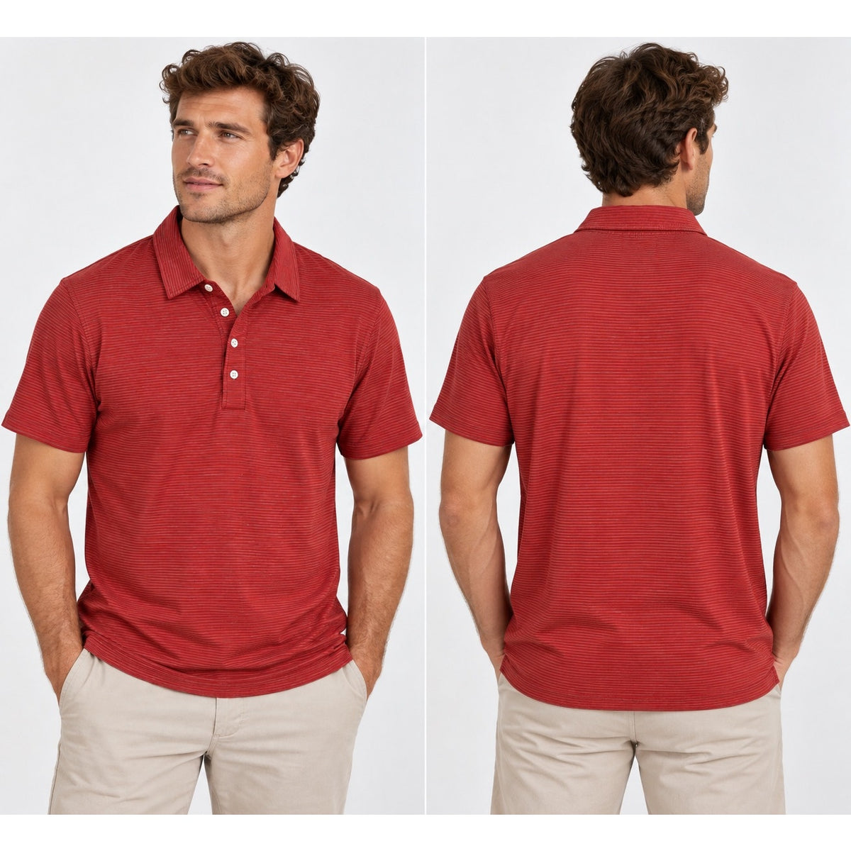 Billy Reid Striped Pensacola Polo — Size 2XL // Preowned