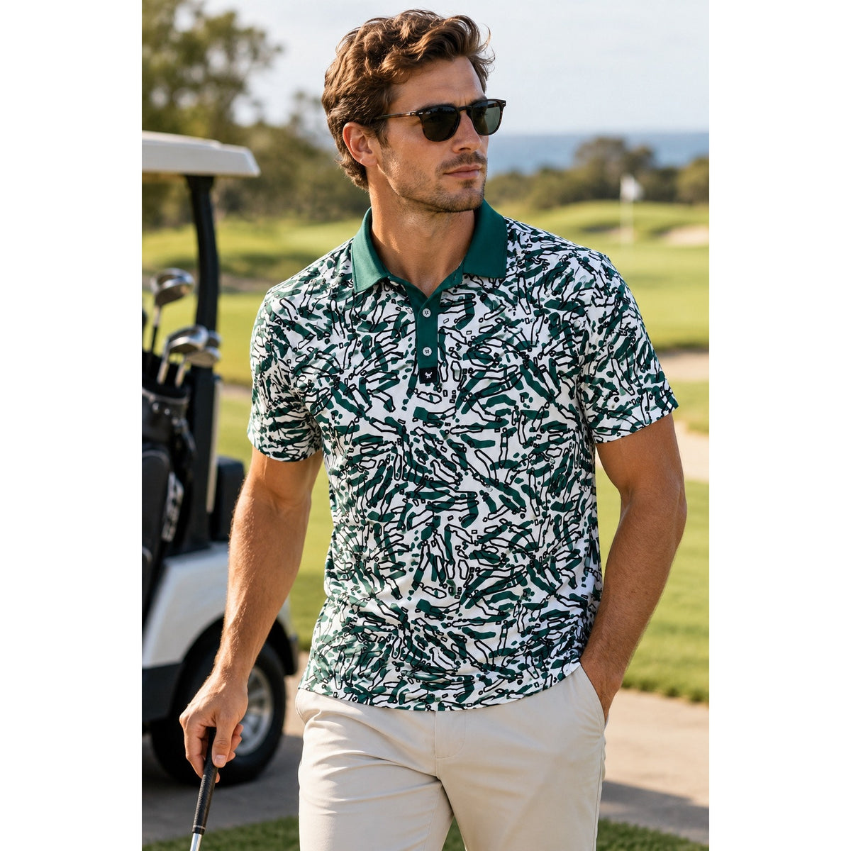 Bad Birdie Fly Over Golf Polo — Size Medium // Preowned