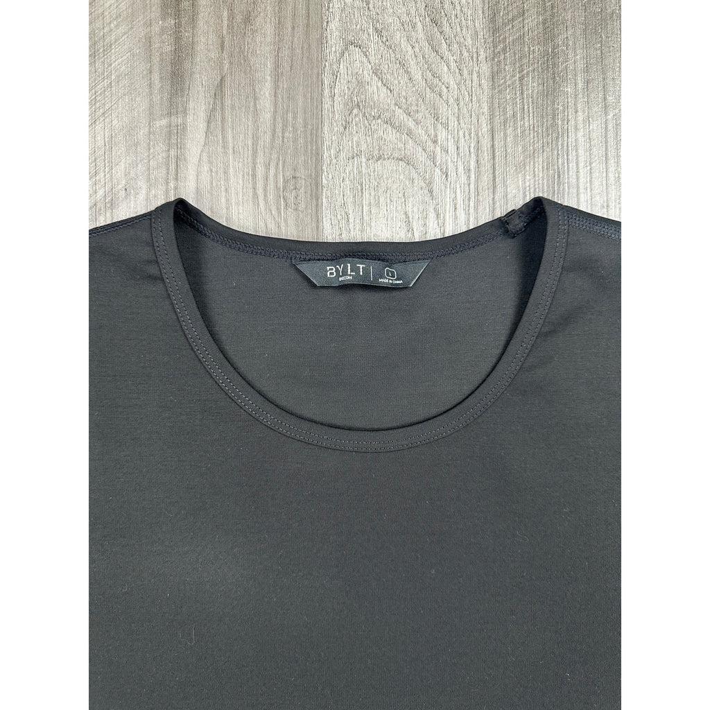 BYLT Everyday Short Sleeve Drop Cut Tee in Black — Size Large