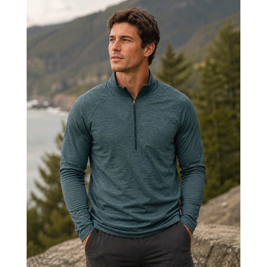 Lululemon Surge Warm Half Zip Pullover in Dark Teal — Size Large // Preowned