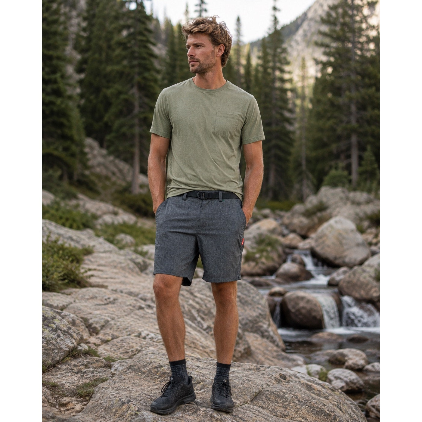 Ketl Mountain Shenanigan Outdoor Shorts in Heather Charcoal — Size Small // Preowned