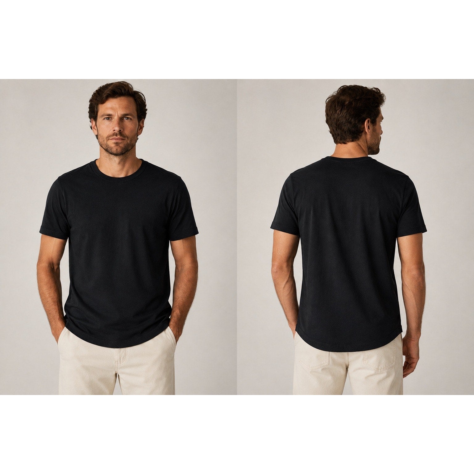 Buck Mason Pima Curved Hem Short Sleeve Tee in Black — Size Medium
