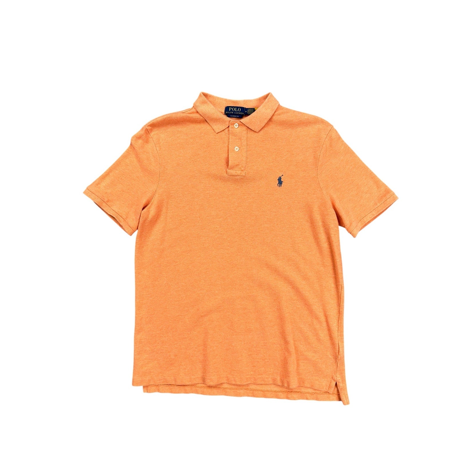 Polo Ralph Lauren Classic Fit Mesh Knit Polo in Bright Orange — Size Medium // Preowned