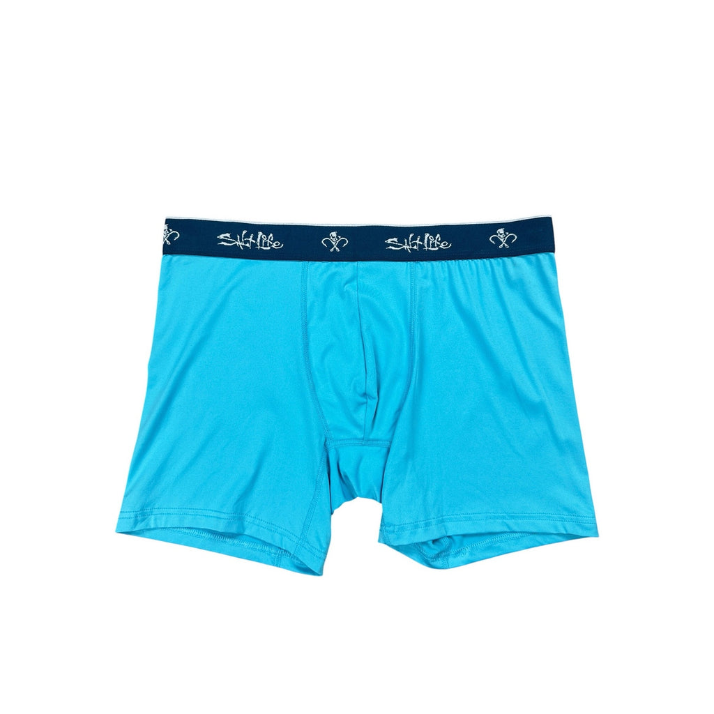 Salt Life Micro Stretch Performance Boxer Briefs 4-Pack in Envy — Size Medium