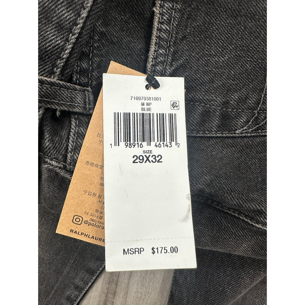 Polo Ralph Lauren The Hampton Straight Ski Club Distressed Jean in Washed Black — Size 29x32