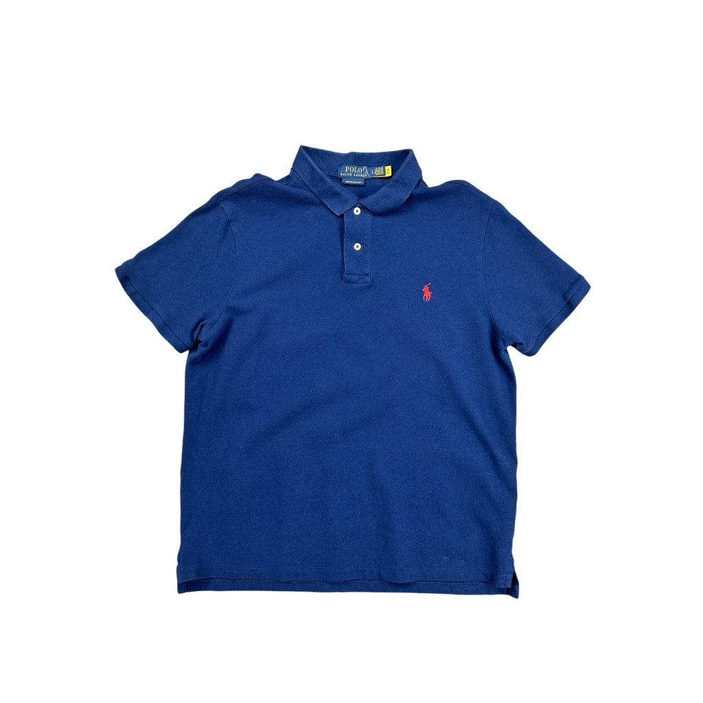Polo Ralph Lauren Custom Slim Fit Mesh Knit Polo in Navy — Size Large // Preowned