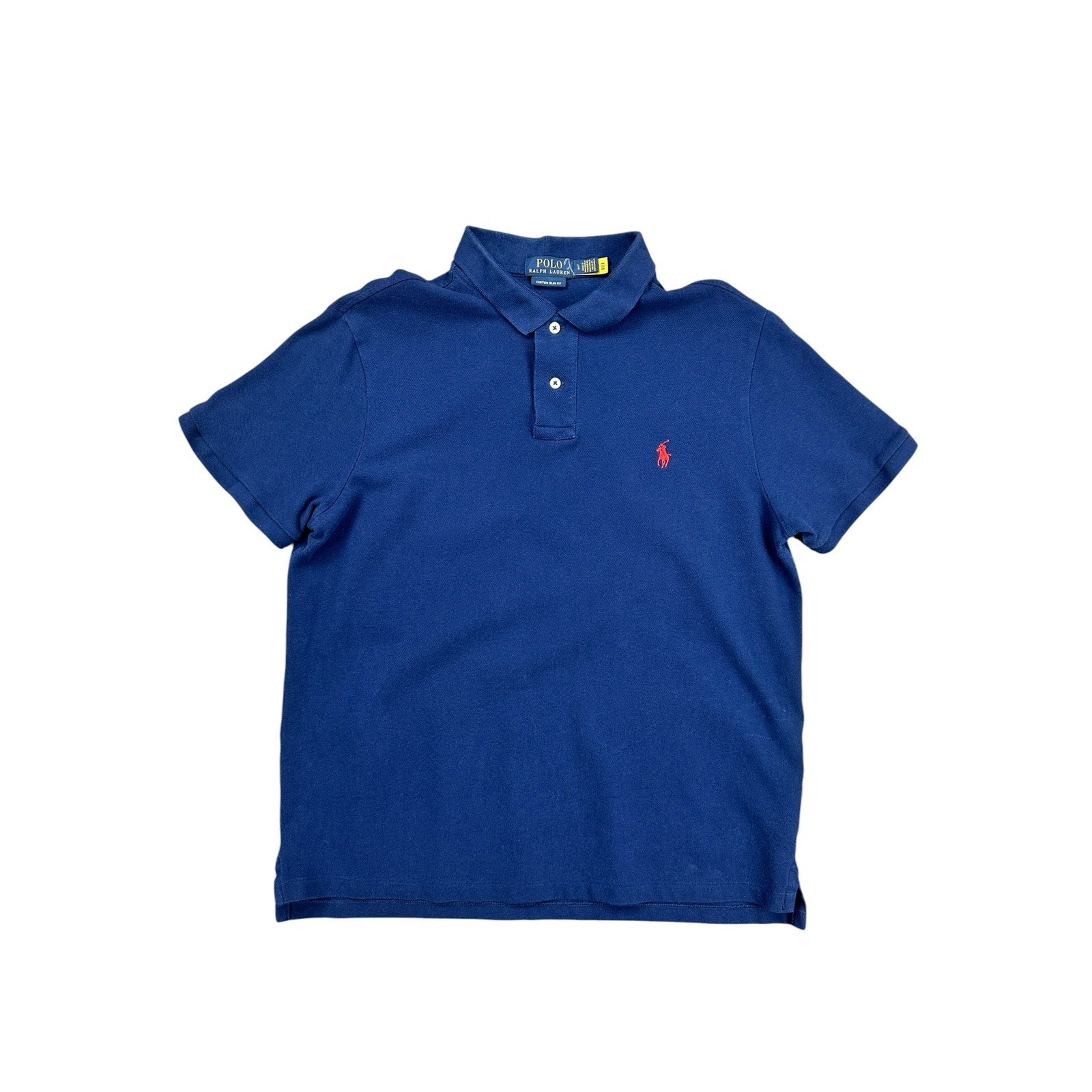 Polo Ralph Lauren Custom Slim Fit Mesh Knit Polo in Navy — Size Large // Preowned