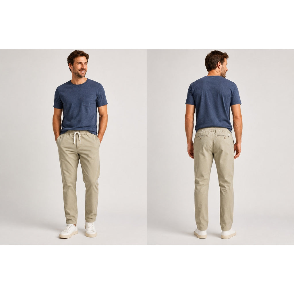 Marine Layer Saturday Athletic Fit Beach Pant in Tan — Size Medium // Preowned