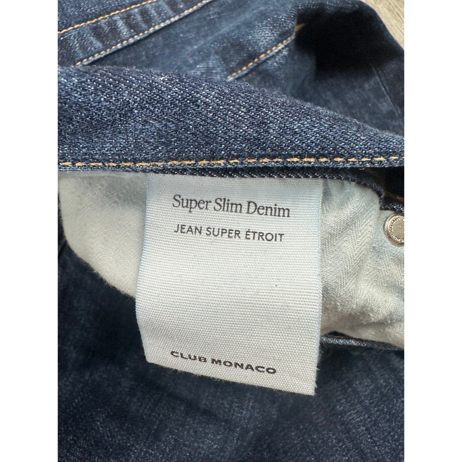 Club Monaco Super Slim Stretch Jean in Blue — Size 34x32 // Preowned