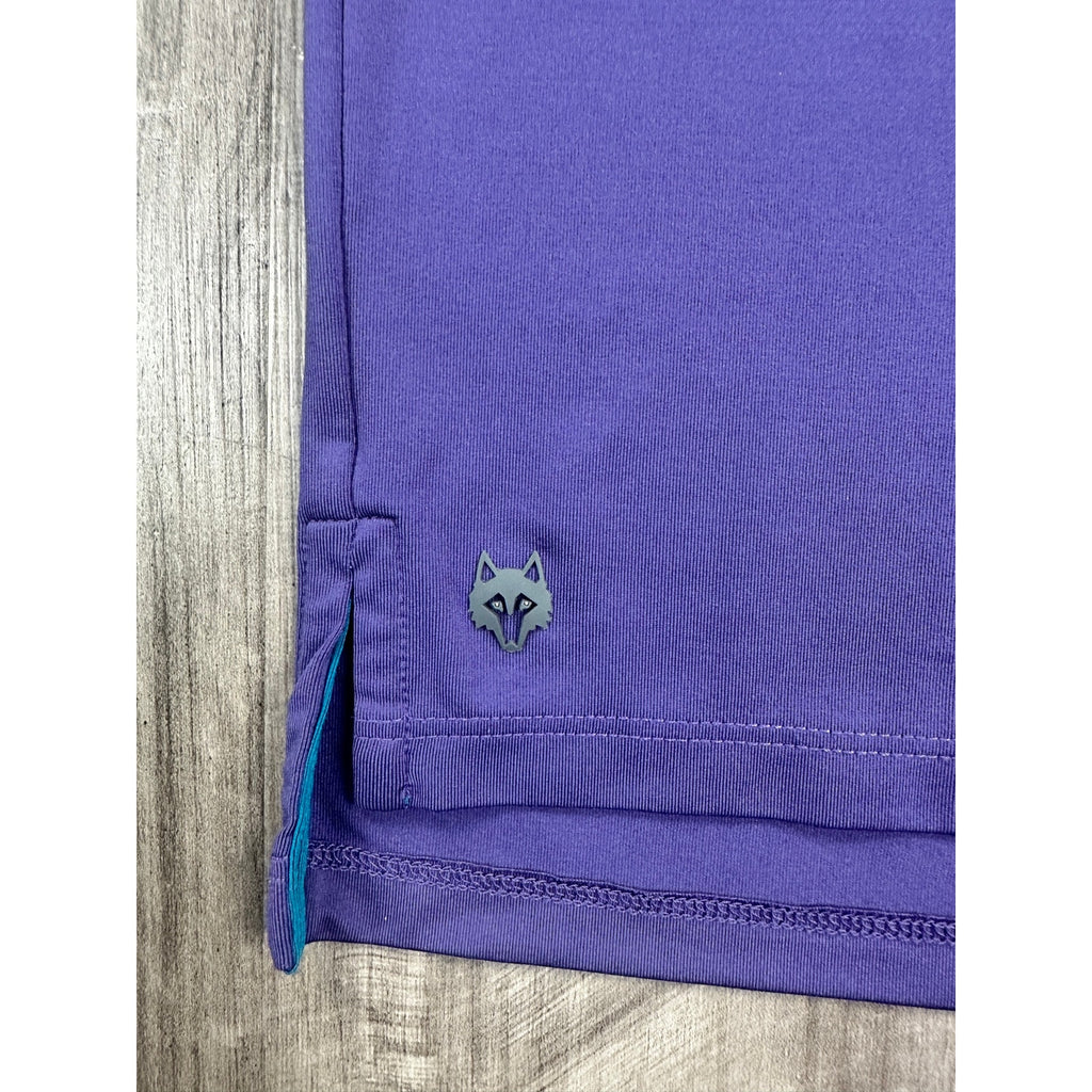 Greyson Performance Golf Polo with Knit Collar in Purple — Size Large // Preowned