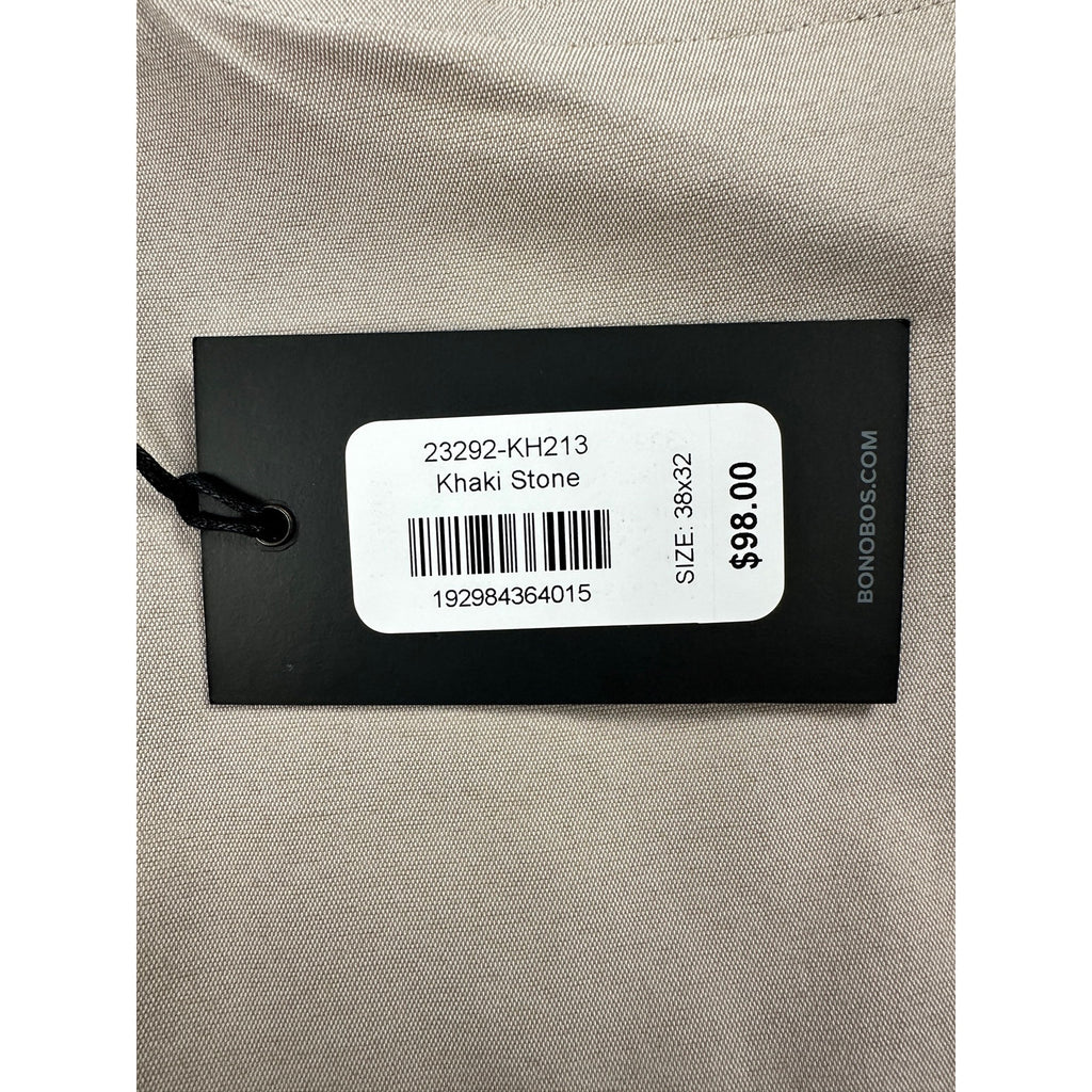 Bonobos Golf Performance Slim Fit Pants in Khaki Stone — Size 38x32