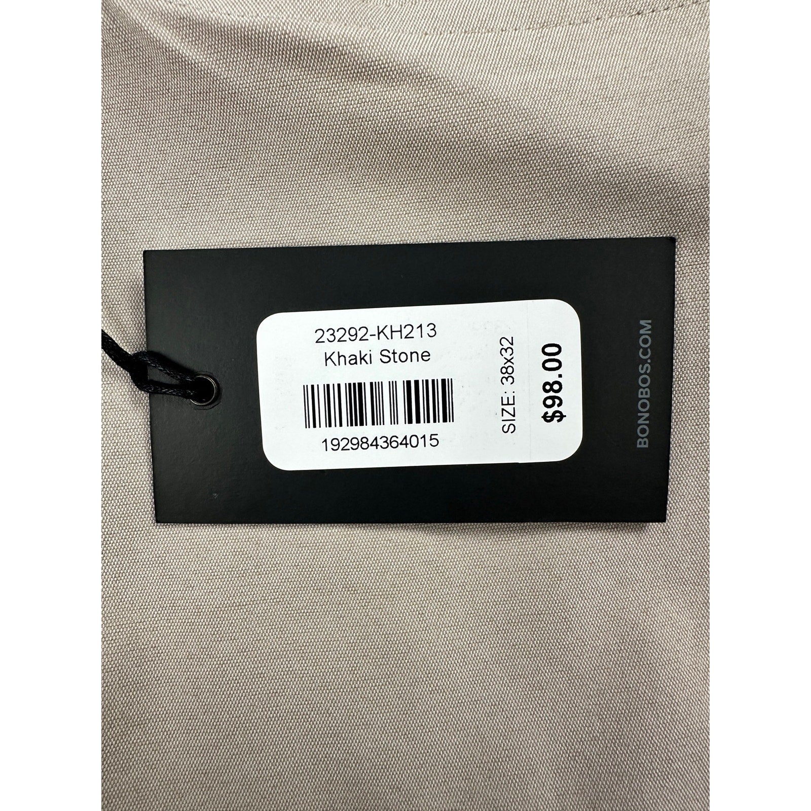 Bonobos Golf Performance Slim Fit Pants in Khaki Stone — Size 38x32