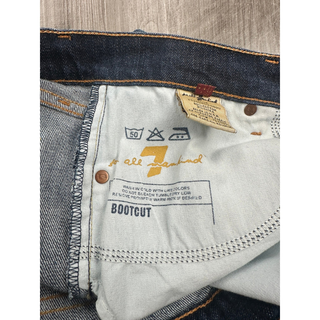 7 For All Mankind Bootcut Jean Made in USA in Blue — Size 32 // Preowned