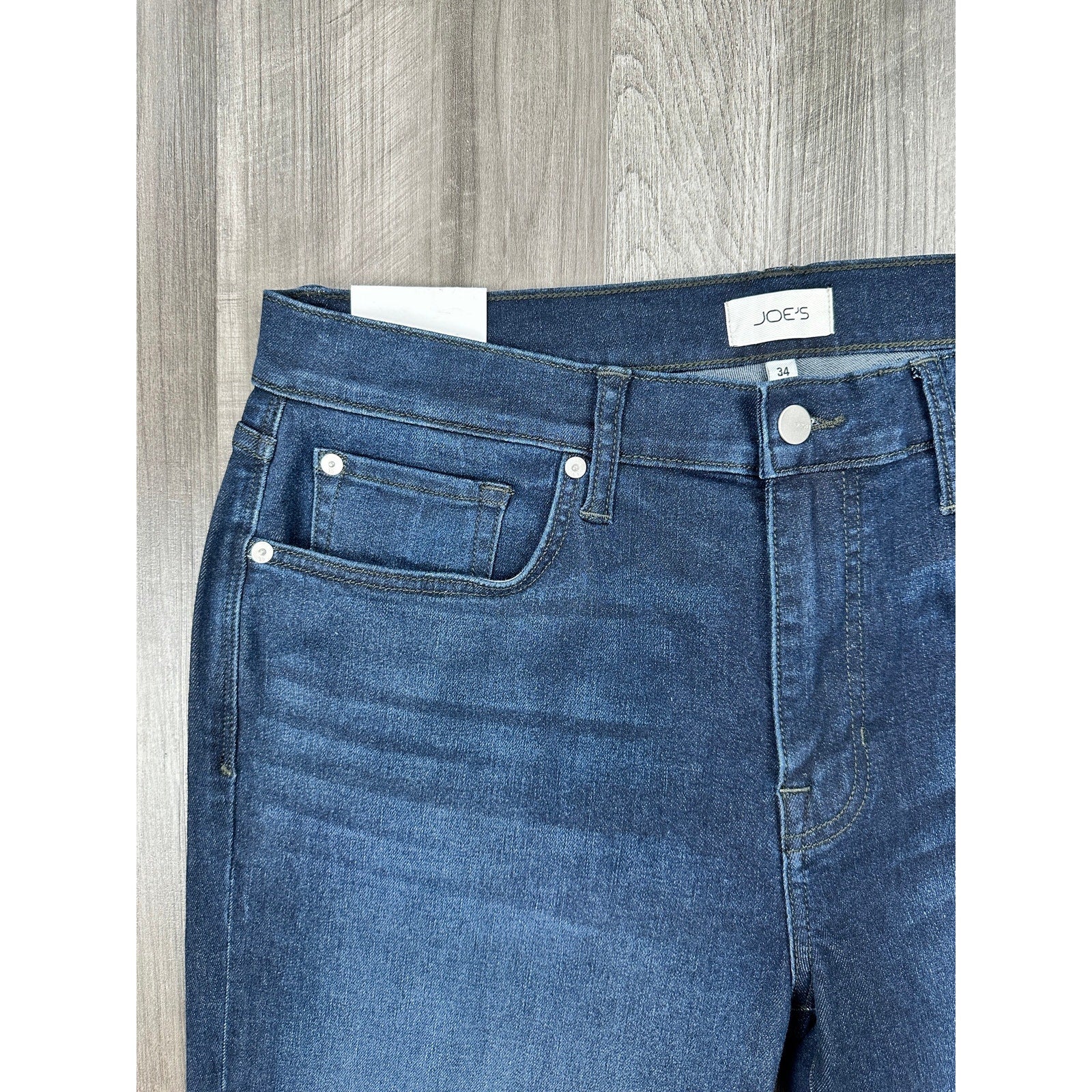 Joe's Jeans The Classic Straight 32" Inseam Milton Jeans in Milton Dark Wash Blue — Size 34