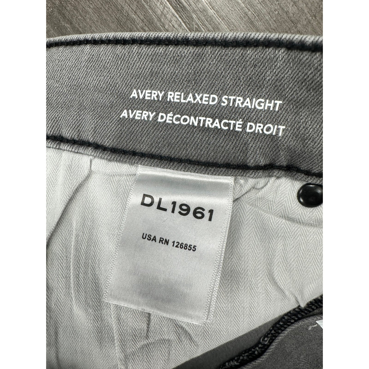 DL1961 Avery Relaxed Straight Jeans — Size 42x30