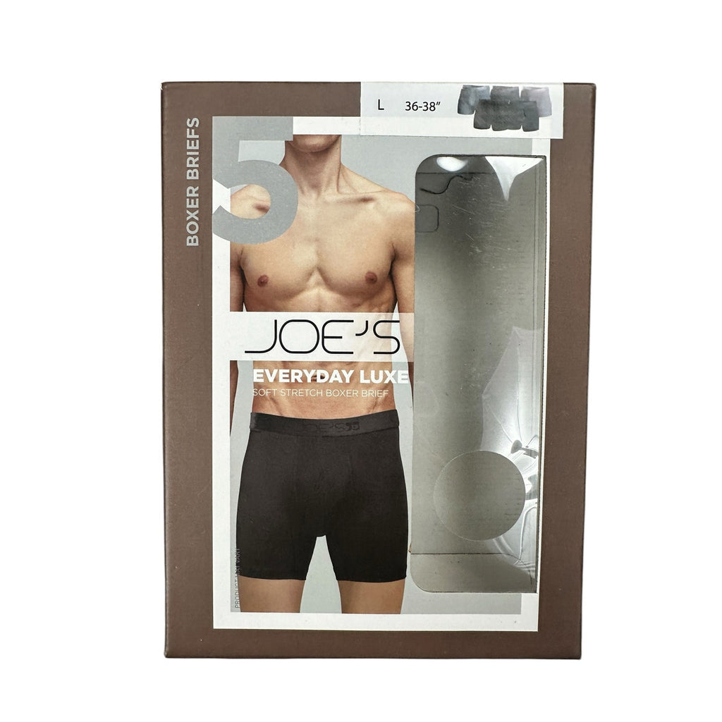 Joe's Jeans Everyday Luxe Soft Stretch Boxer Brief 5-Pack in Gray — Size Large
