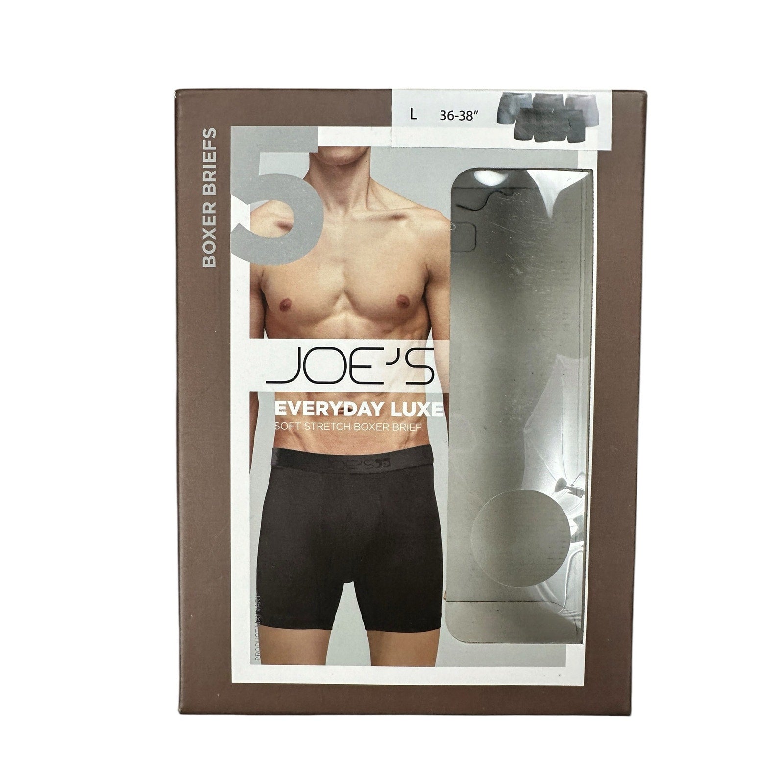 Joe's Jeans Everyday Luxe Soft Stretch Boxer Brief 5-Pack in Gray — Size Large