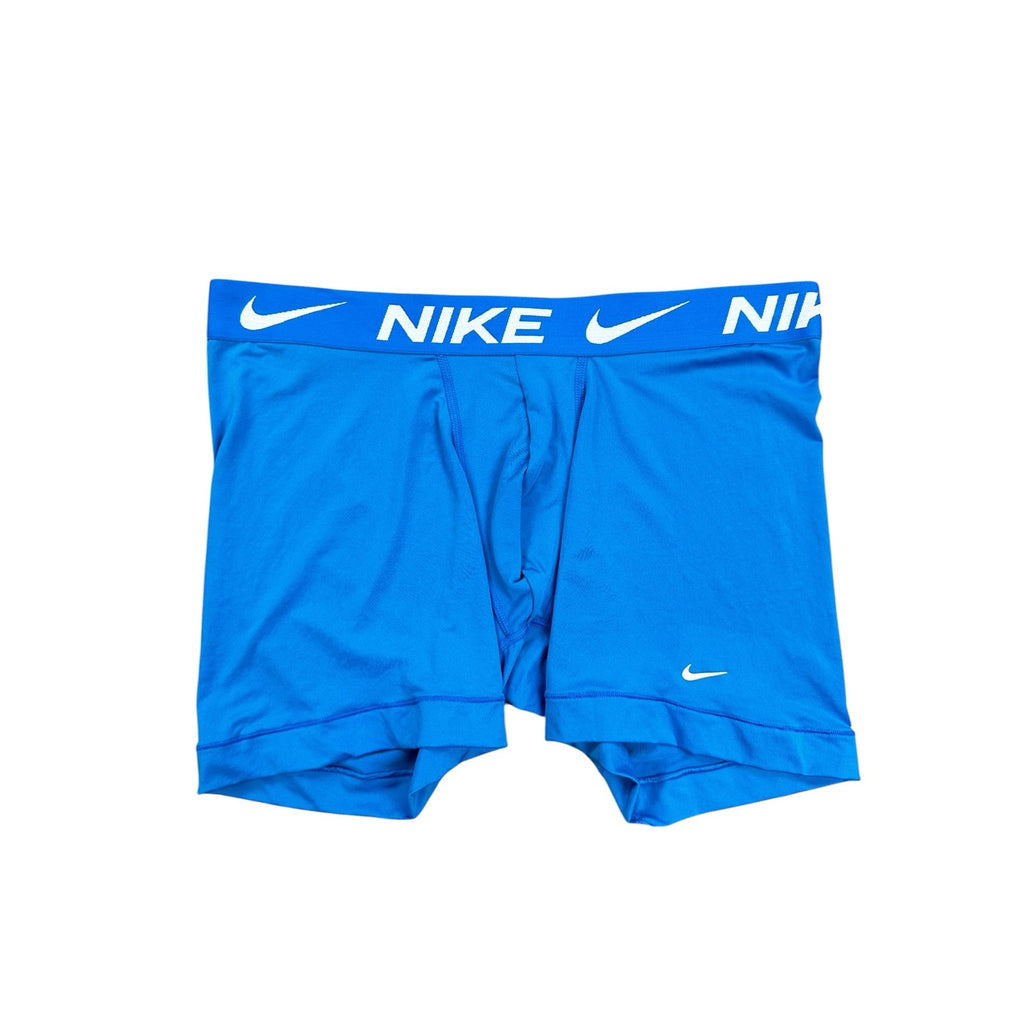 Nike Essential Micro Dri-FIT Boxer Brief 3-Pack in Black Blue Gray — Size Large