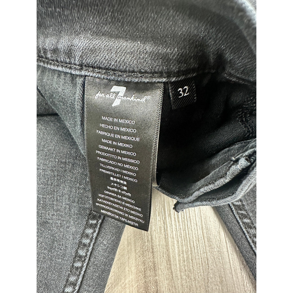 7 For All Mankind Paxtyn Skinny Jean in Black — Size 32 // Preowned