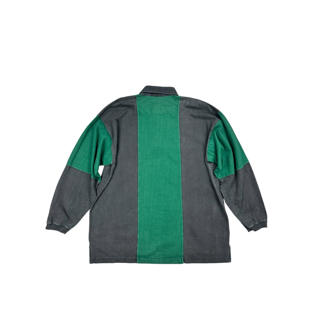 Iron Knights Apparel Vintage Dallas Stars Vertical Rugby Stripe Long Sleeve Polo — Size XL // Preowned
