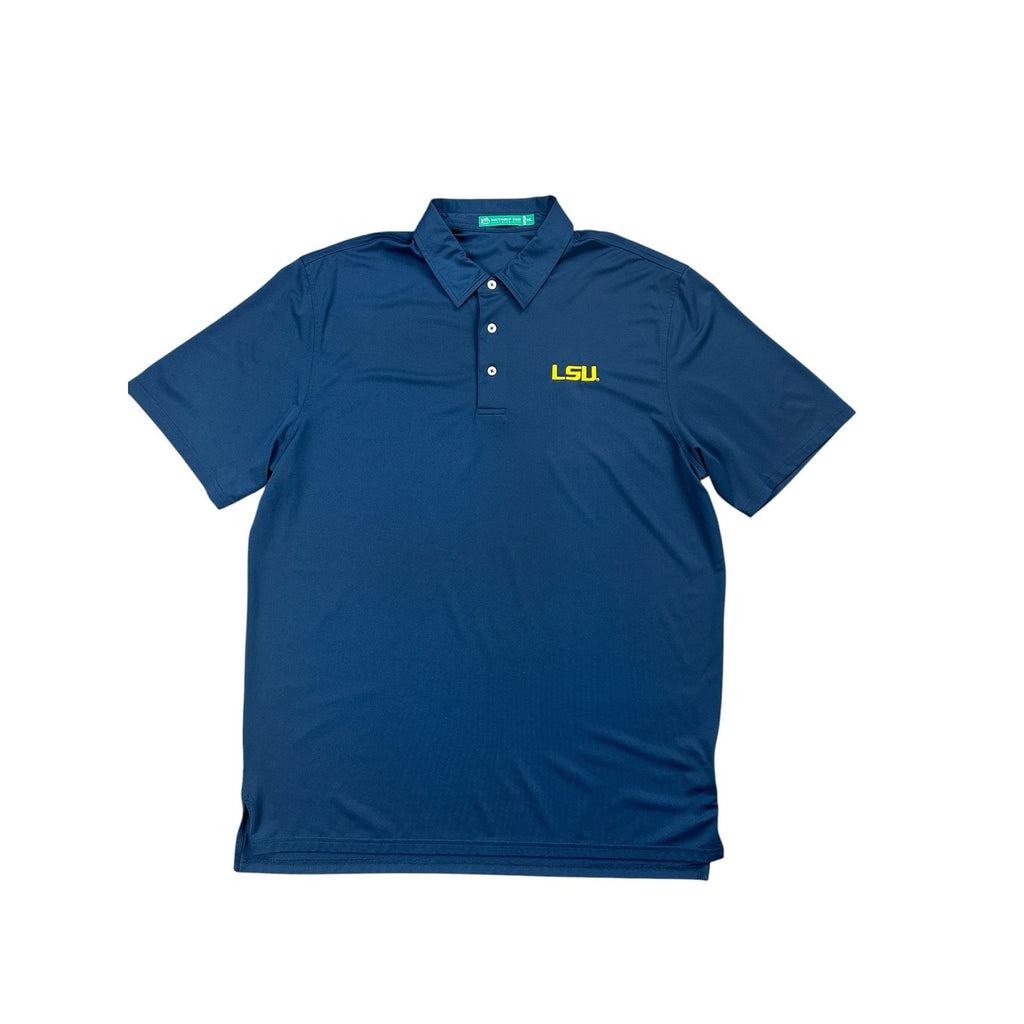Southern Tide LSU Tigers Club Jersey Golf Performance Polo in Navy — Size XL // Preowned