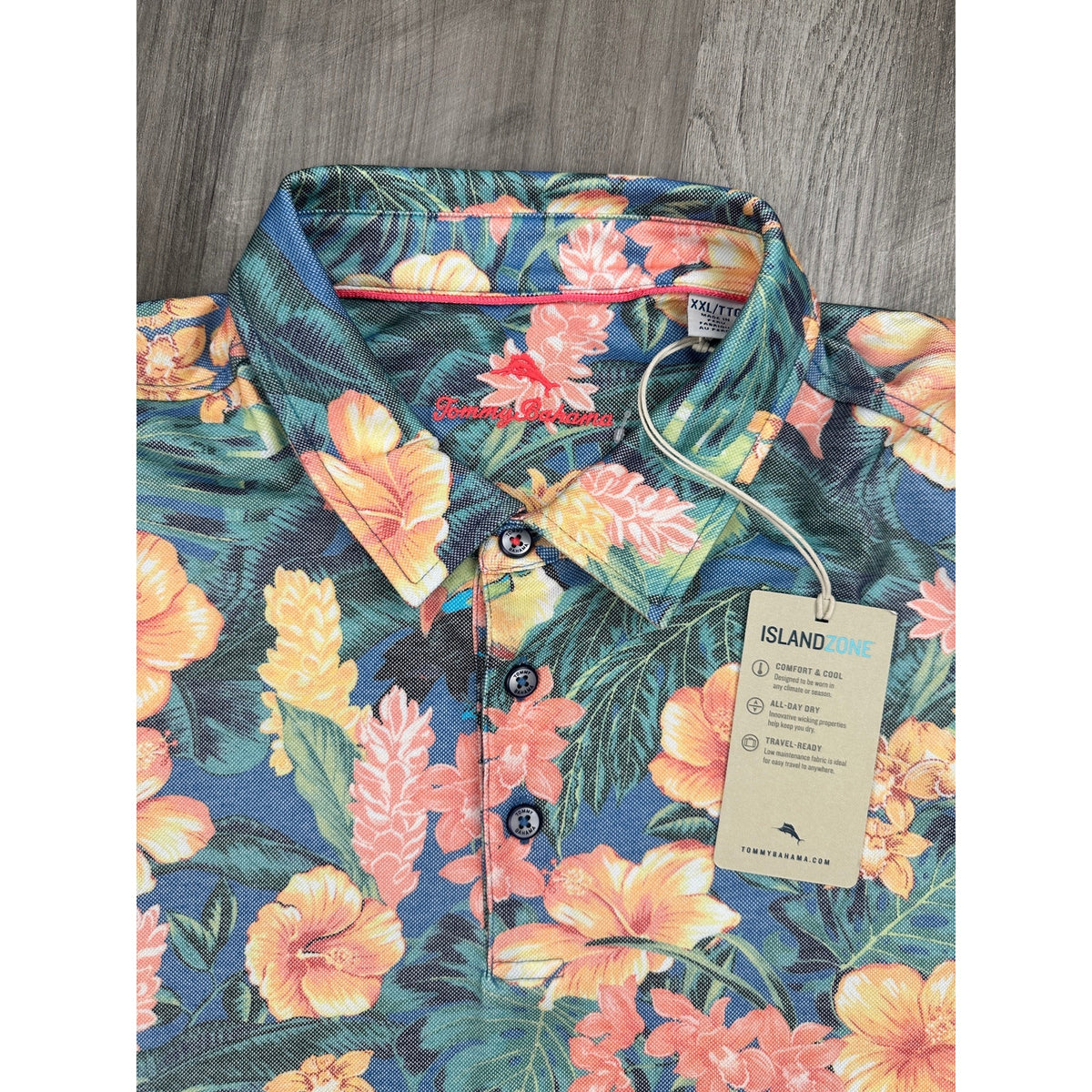 Tommy Bahama Toucan Paradise IslandZone Polo — Size 2XL