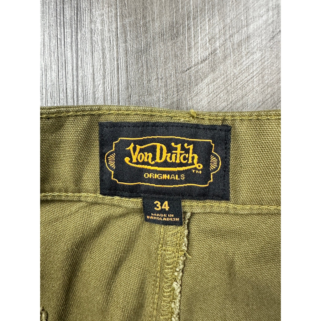 Von Dutch Straight Double-Knee Carpenter Pant in Sphagnum Green — Size 34