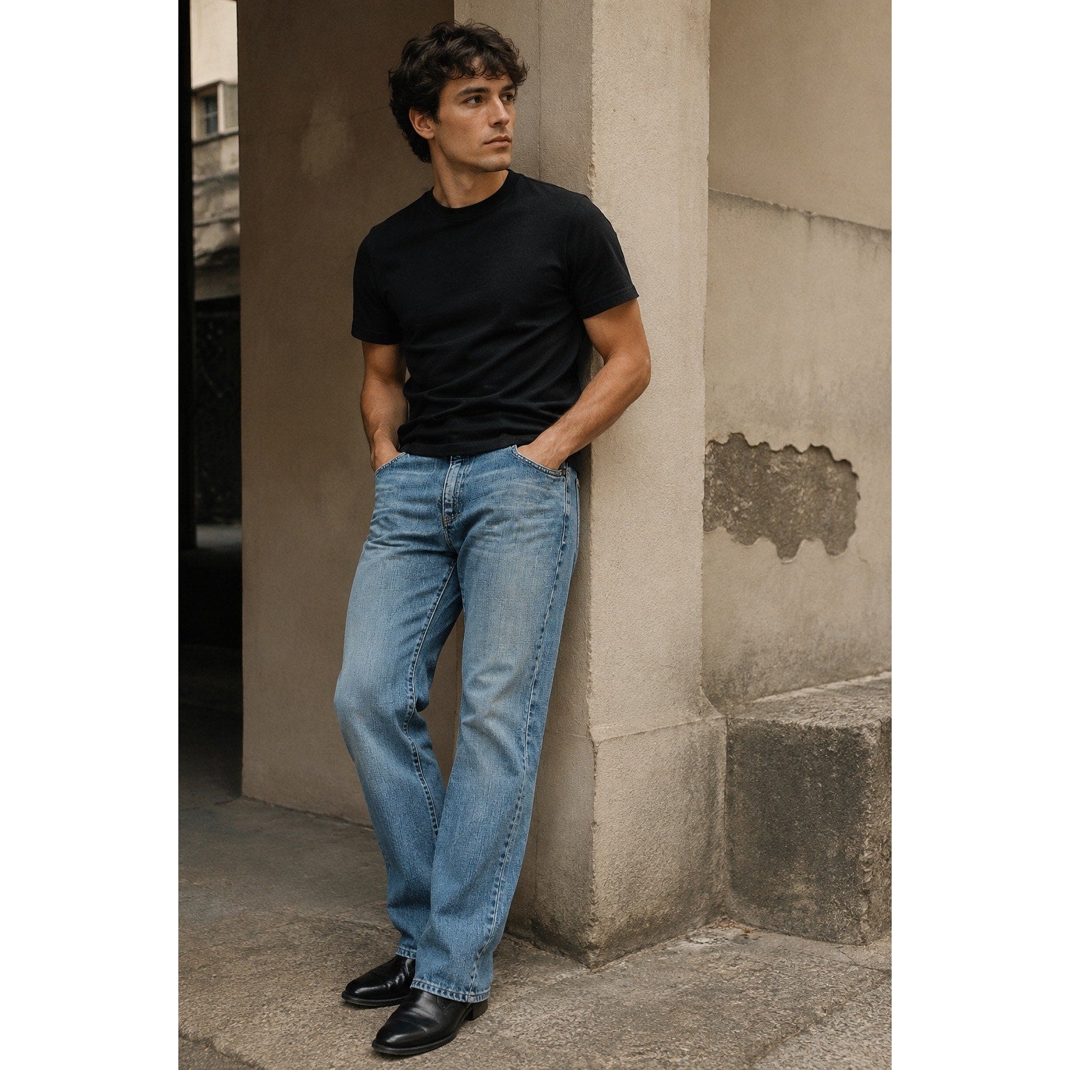 Armani Jeans Vintage 90s Y2K Eagle Logo Indigo 003 Series Bootcut Jeans in Blue — Size 32 // Preowned