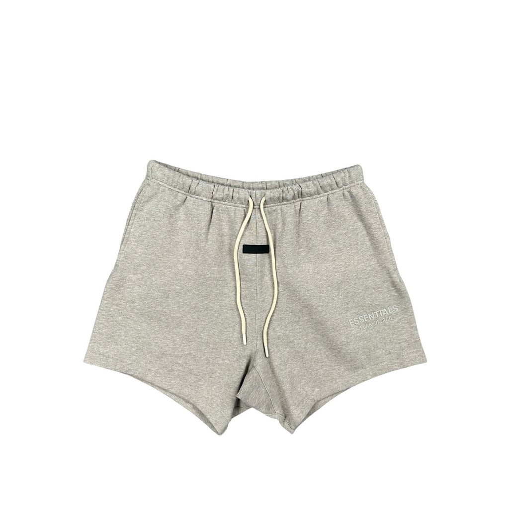 Fear of God Essentials Classic Fleece Sweat Shorts in Light Heather Oatmeal Tan — Size Large // Preowned