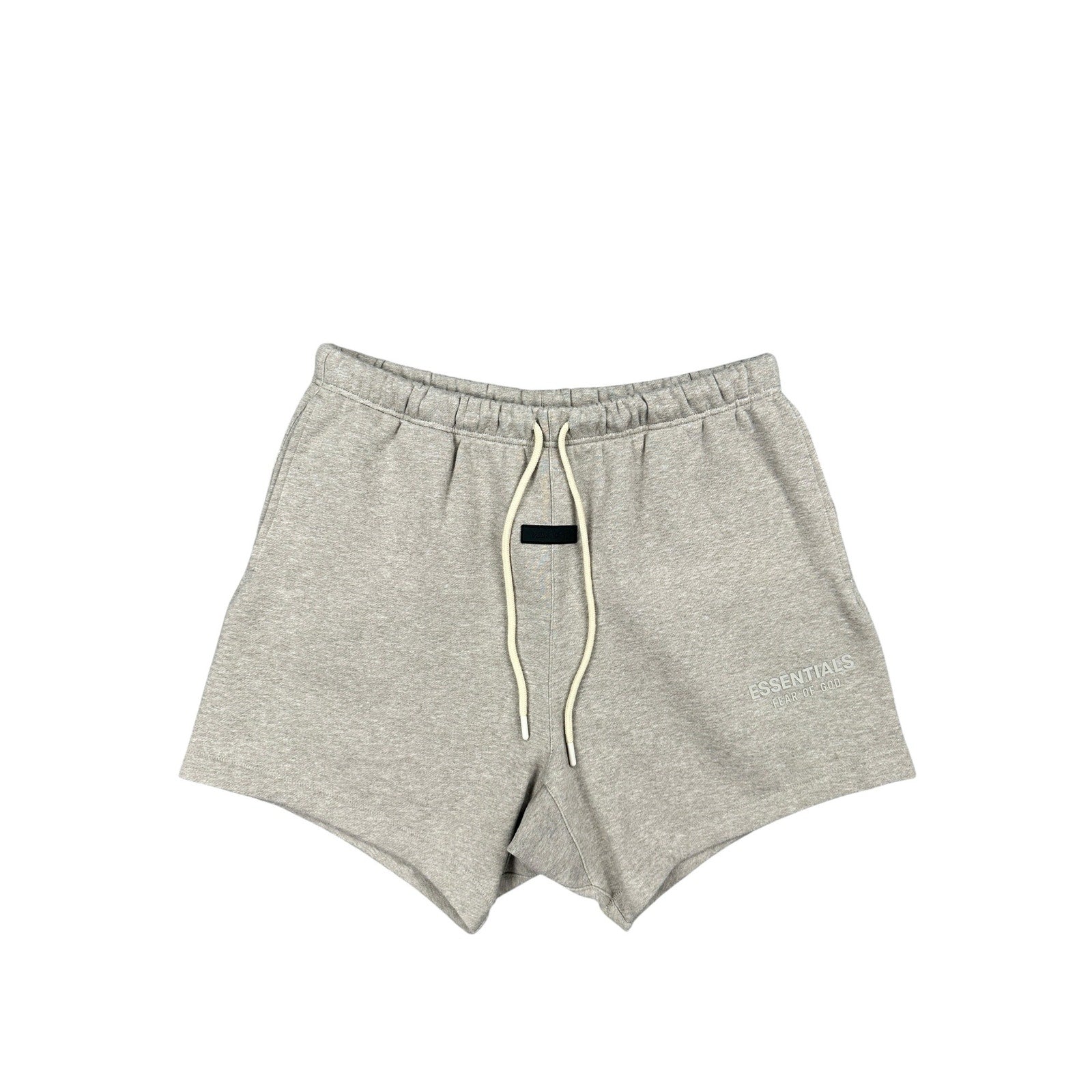 Fear of God Essentials Classic Fleece Sweat Shorts in Light Heather Oatmeal Tan — Size Large // Preowned