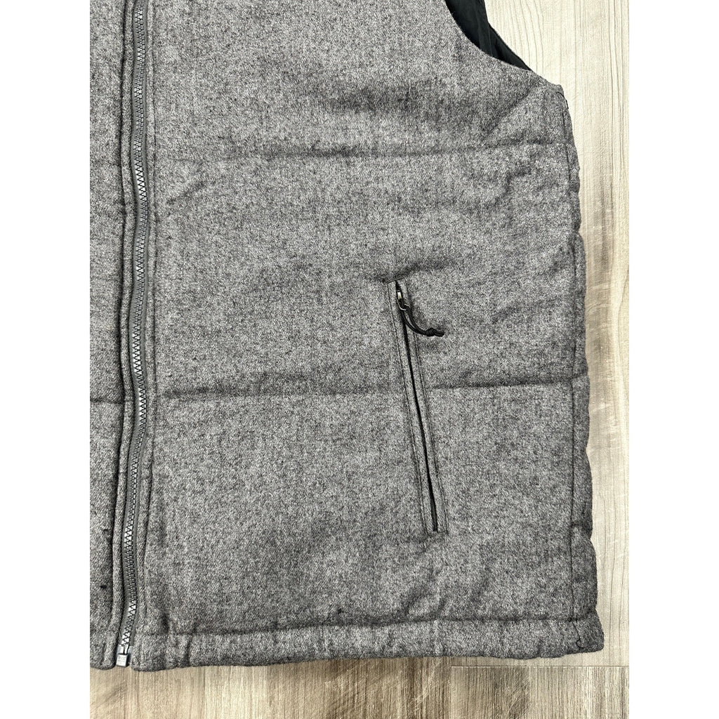 The North Face Wool Blend Retro Utility Vest in Black and Gray — Size Large // Preowned