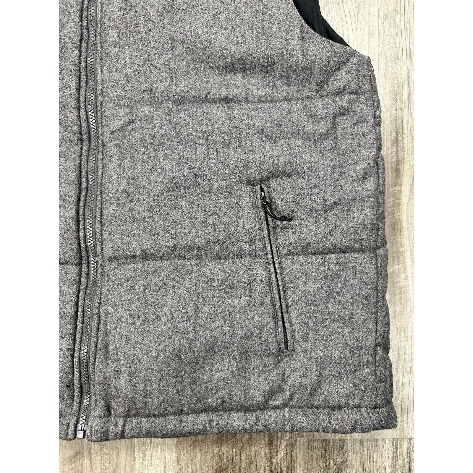 The North Face Wool Blend Retro Utility Vest in Black and Gray — Size Large // Preowned