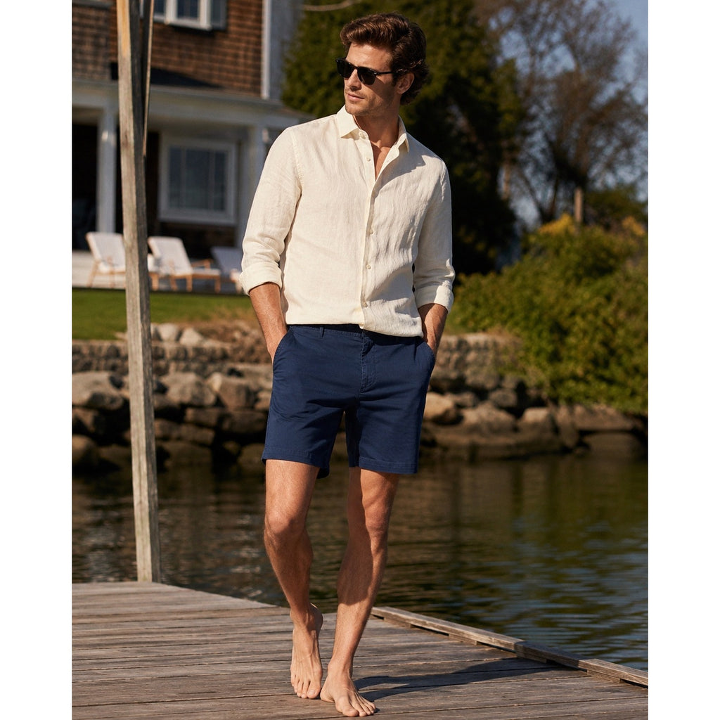 Adriano Goldschmied The Wanderer Chino Shorts in Navy — Size 40R // Preowned