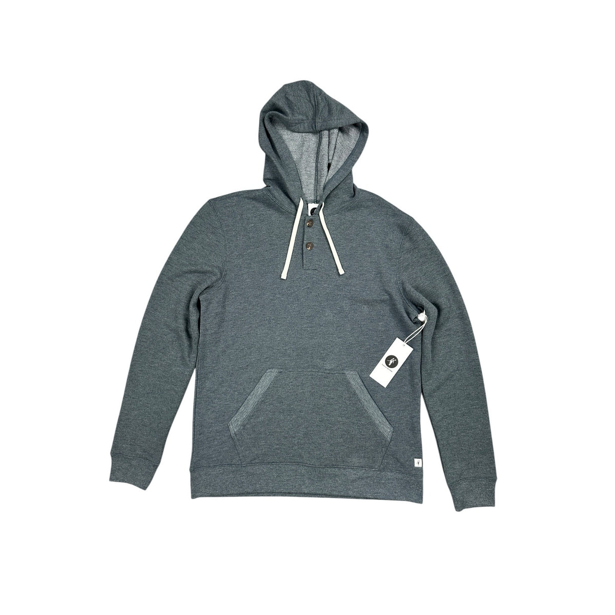 Toes on the Nose Coastal Pullover Soft Henley Hoodie — Size Small