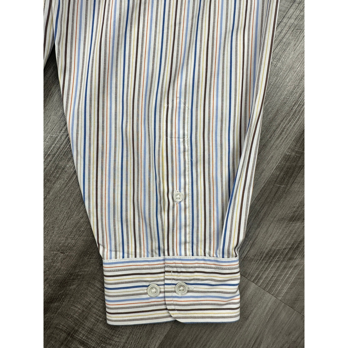 Faconnable Striped Long Sleeve Button Down Shirt — Size 2XL // Preowned
