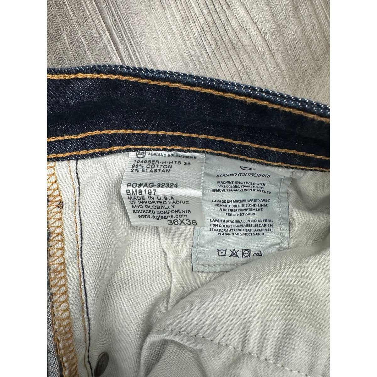 AG Adriano Goldschmied The Protégé Straight Leg Hunts Wash Jeans — Size 36x36 // Preowned