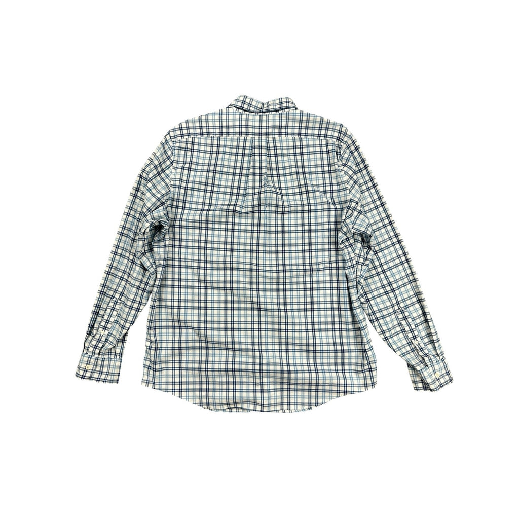 Vineyard Vines Slim Fit Tucker Shirt in Light Blue Navy White Plaid — Size Large