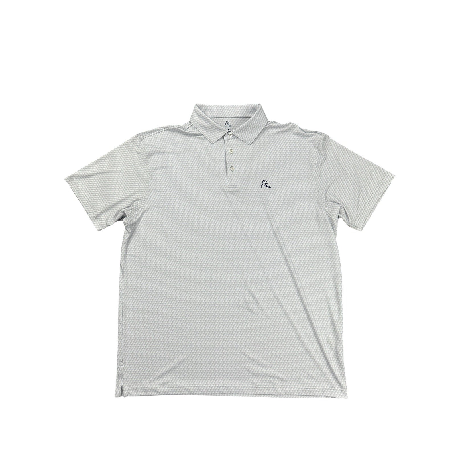 Rhoback The Be The Ball Performance Golf Polo in White Gray — Size 2XL // Preowned