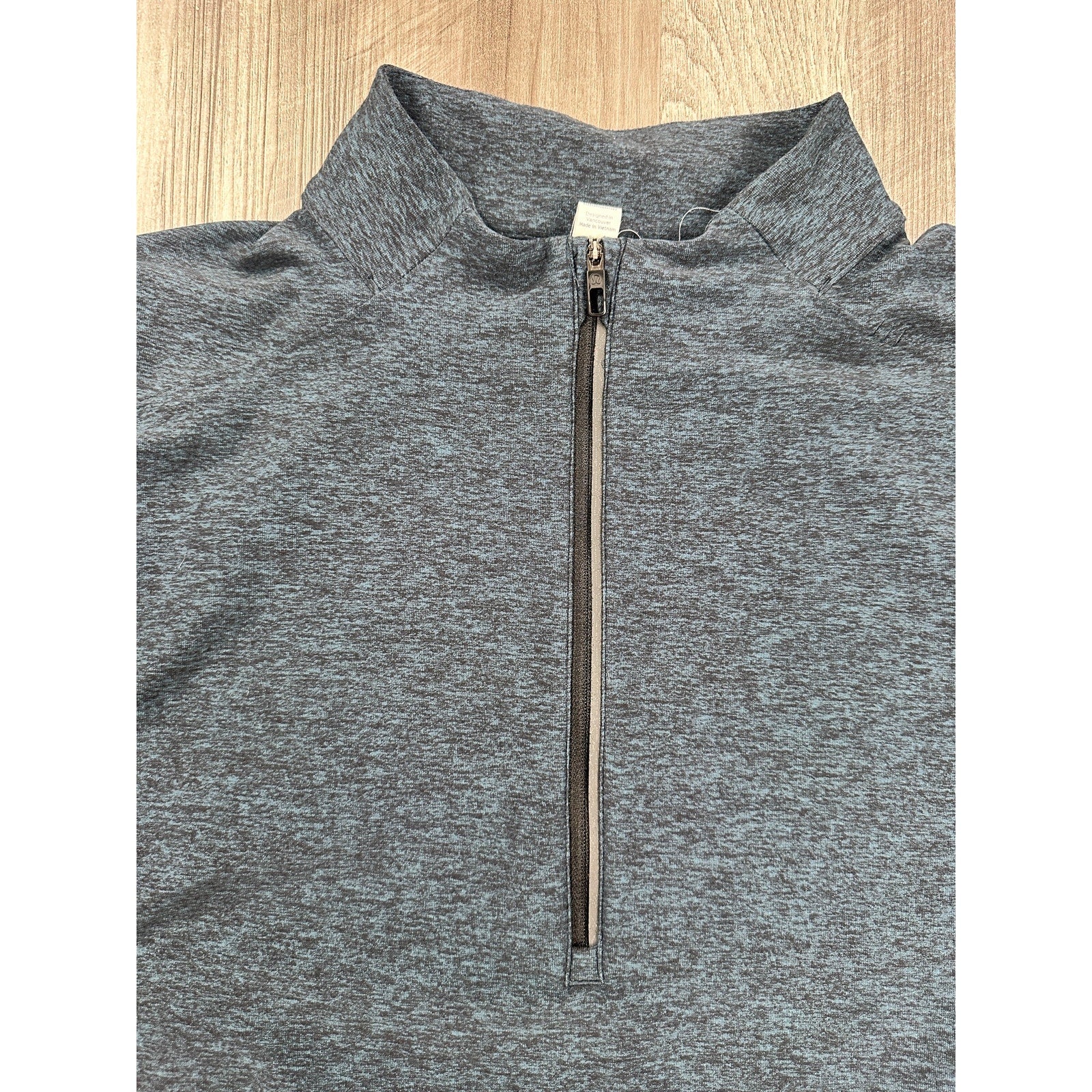 Lululemon Smooth Spacer Quarter Zip Pullover in Heather Dark Teal — Size XL