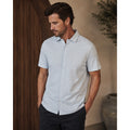 Robert Barakett Catalina Short Sleeve Knit Shirt in Soft Chambray — Size 2XL