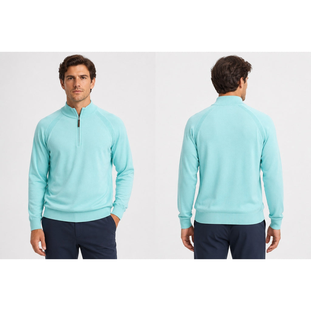 FootJoy Half-Zip Golf Sweater in Mint — Size XL