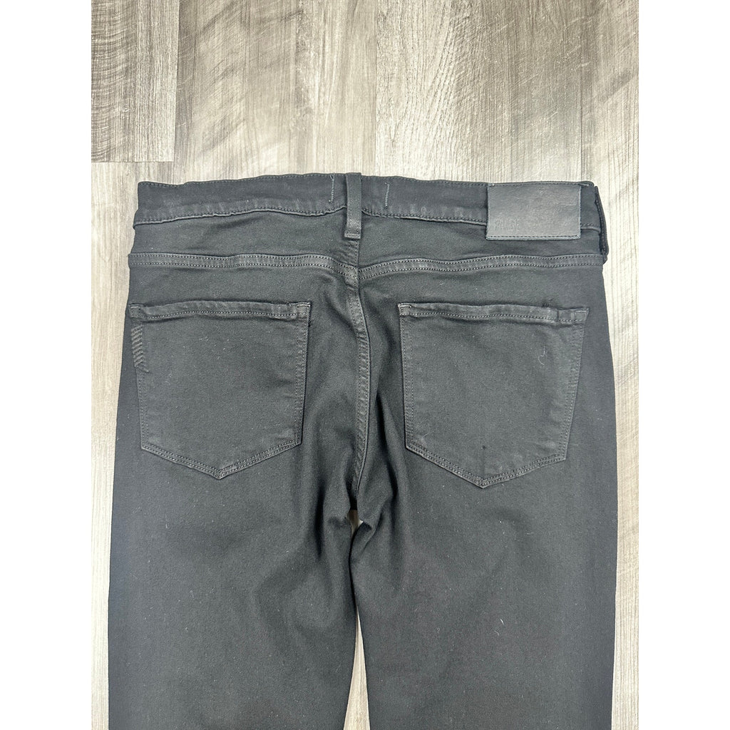 Paige Transcend Lennox Slim Stretch Jeans in Black Shadow — Size 30 // Preowned